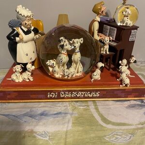 Disney 101 Dalmatians Snow Globe with Black and White Accents